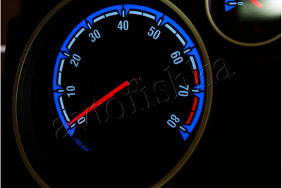 Opel Zafira B светодиодные шкалы (циферблаты) на панель приборов - дизайн 2